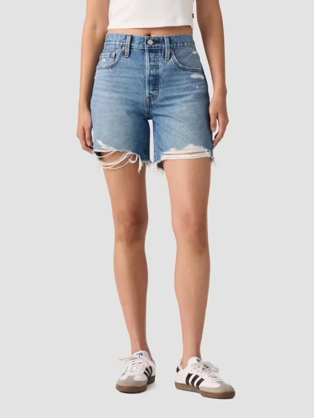 Levi 501 Women Mid-Thigh Shorts - Blow Big Horns - Picture 1 of 3